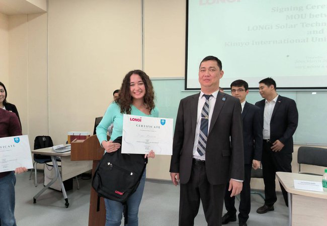 LONGi Solar Technology and Kimyo International University in Tashkent
