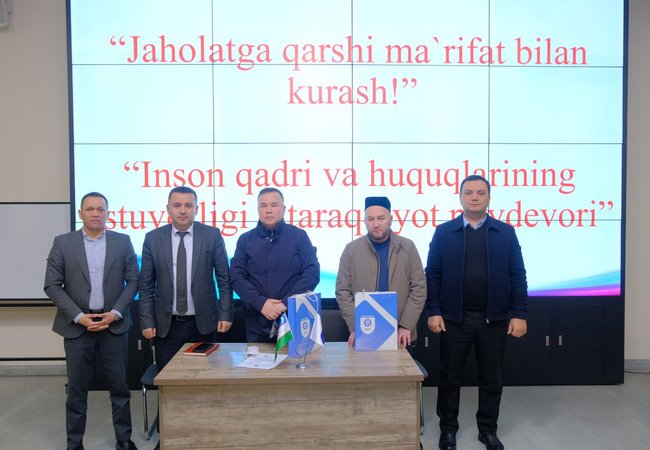 Сегодня в Kimyo International University in Tashkent состоялась духовно-просветительская встреча со студентами на темы «Просвещение против невежества» и «Приоритет человеческого достоинства и прав человека — основа развития»