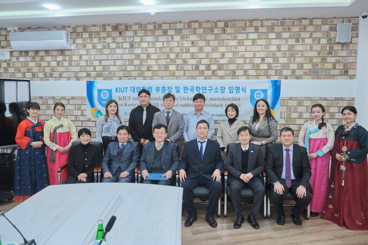 The Rector of the Daegu University, Mr. Park Soon Jin has been appointed as Rector's Advisor for International Cooperation and Head of the Center for Korean Studies at the Kimyo International University in Tashkent.