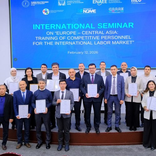 При поддержке Министерства высшего образования, науки и инноваций Республики Узбекистан совместно с ENAEE, CAF, CAAAE и Ташкентской ассоциацией инженерного образования состоялся международный семинар на тему