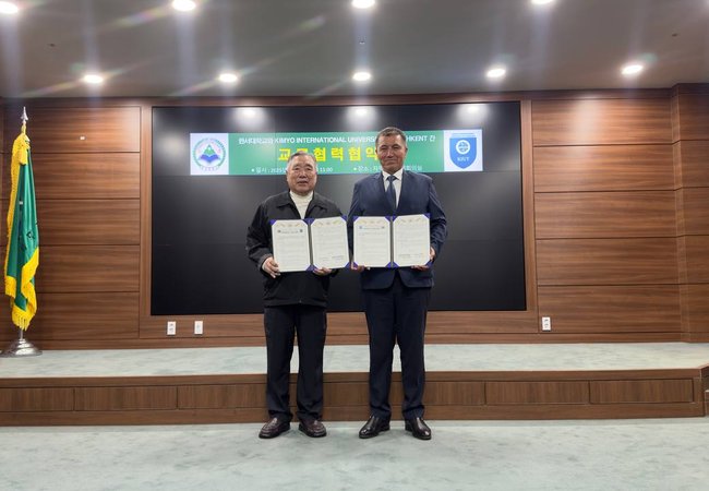As part of a working visit to the Republic of Korea, the founder of Kimyo International University in Tashkent, Professor Alisher Vakhobov, held a meeting with the President of HanSeo University, Mr. Ki Sun Ham