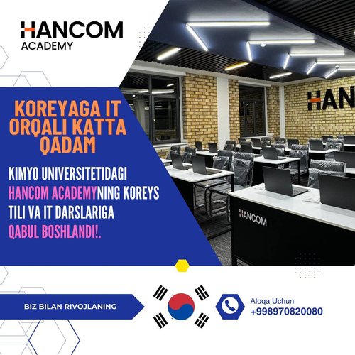 Hancom akademiyasi tomonidan “Koreys tilidan 0 dan boshlab o'tiladigan bepul darslik"ga taklif qilamiz!